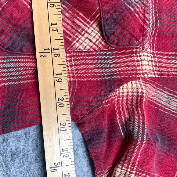 Vintage Bugle Boy Men's Medium‎ Red Flannel Long Sleeve Shirt - Picture 6 of 7